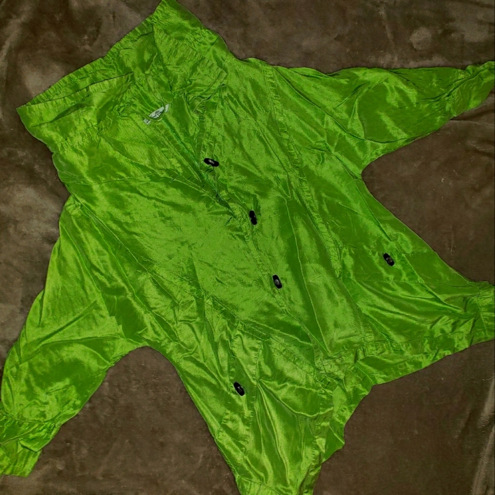 Olive/Lime Green Button Up Blouse